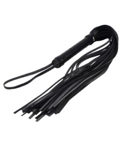 Toynary SM23 Leather Flogger Whip - Black 黑色流蘇皮鞭-product-image-1