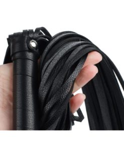 Toynary SM23 Leather Flogger Whip - Black 黑色流蘇皮鞭-product-image-3