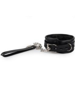 Toynary-皮革加厚毛絨拖鏈頸圈-Choker-Collar-Leather-With-Chain-product-image-1