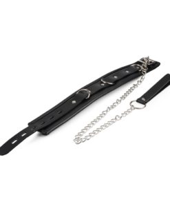 Toynary-皮革加厚毛絨拖鏈頸圈-Choker-Collar-Leather-With-Chain-product-image-2