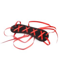 Toynary-紅色繫帶皮革眼罩-Red-Ribbon-Leather-Blindfold-product-image-1